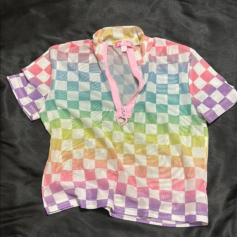 Sugar Thrillz Pink and Purple Short Sleeve Tee